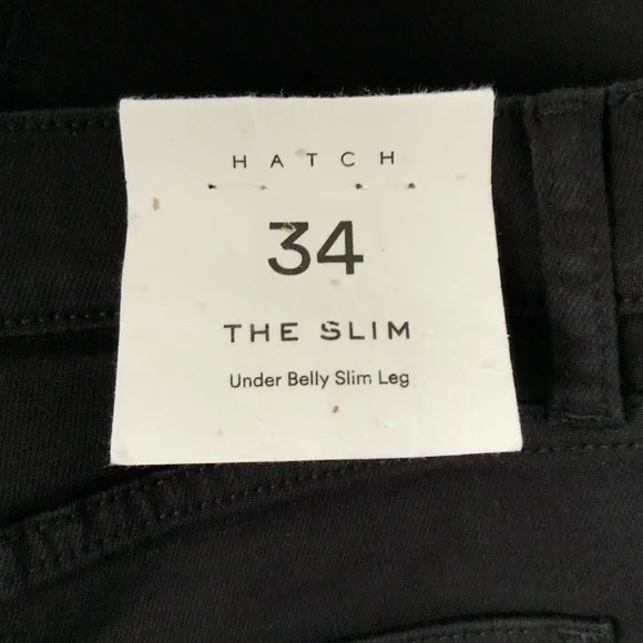 NWT HATCH Slim Maternity Jeans Ankle-Length Jet Black Size 34